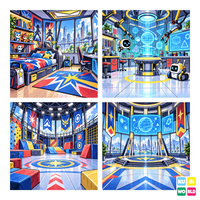 Manga Hero Academy Backdrop - four-scene board