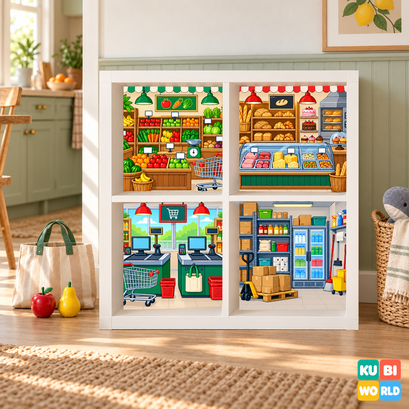 Supermarket Backdrop - presentation view