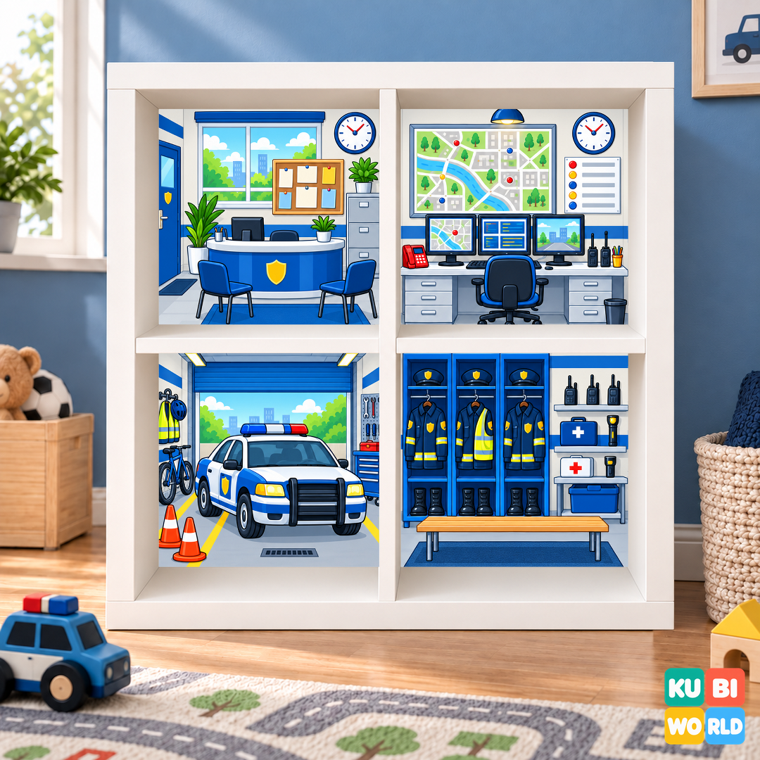 Police Station Backdrop - presentation view