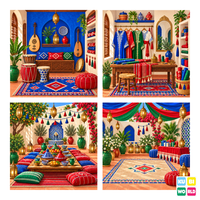 Moroccan Celebration Backdrop - four-scene board