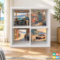 California Beach Lifeguard Station Backdrop - presentation view