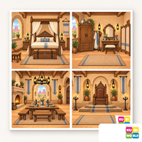 Desert Palace Backdrop - four-scene board