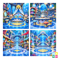 Ocean Kingdom Manga Backdrop - four-scene board