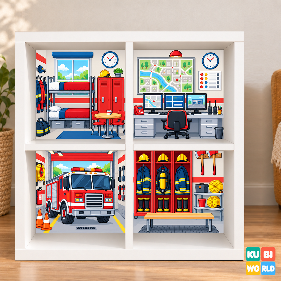 Fire Station Backdrop - presentation view