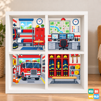 Fire Station Backdrop - presentation view