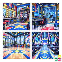 Idol Academy Manga Backdrop - four-scene board